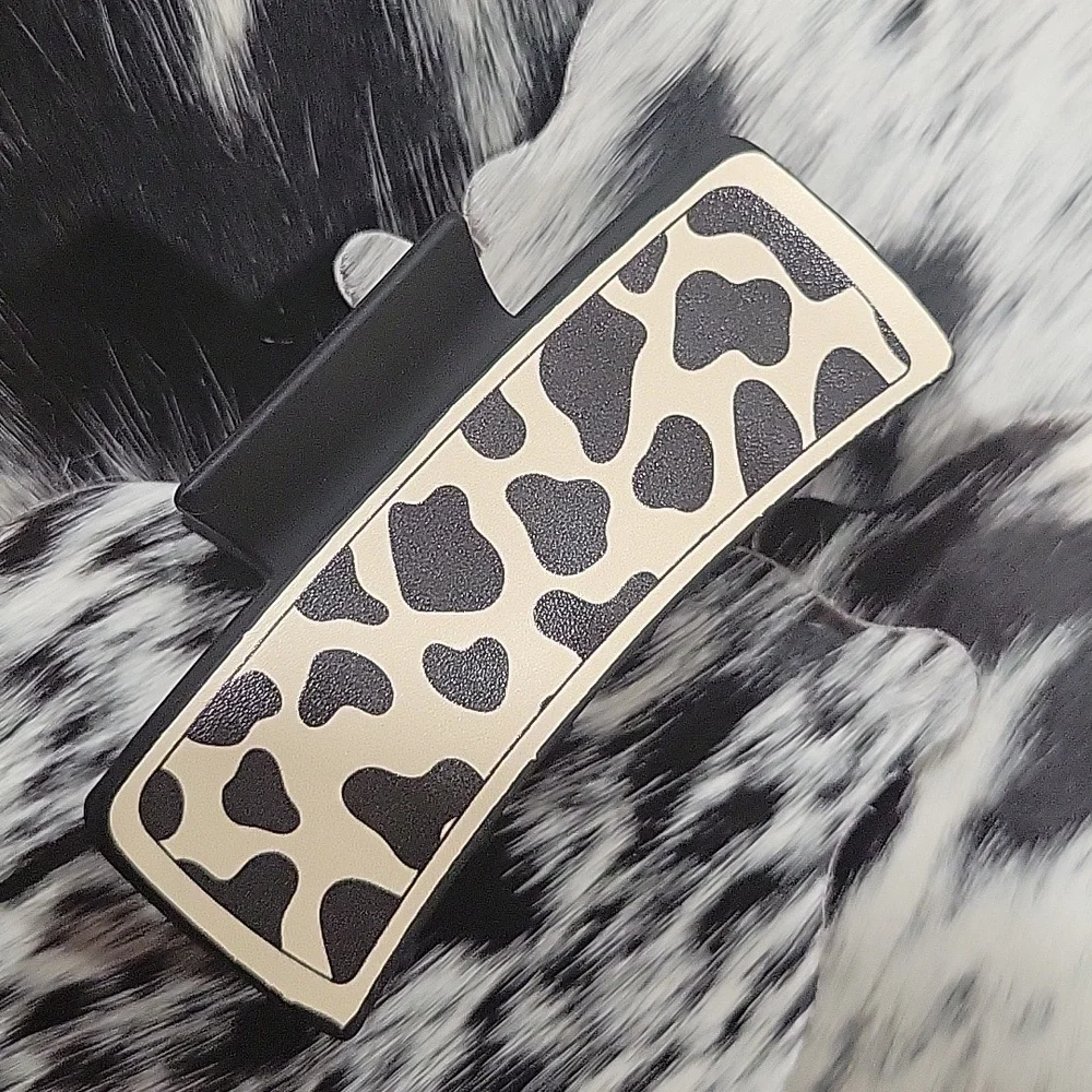 Cow Print Faux Leather Western Boho Southwestern Hair Claw Rodeo Gift